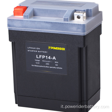 12,8 V 6ah YB14-A2 Batteria per moto per motocicli per ioni di litio